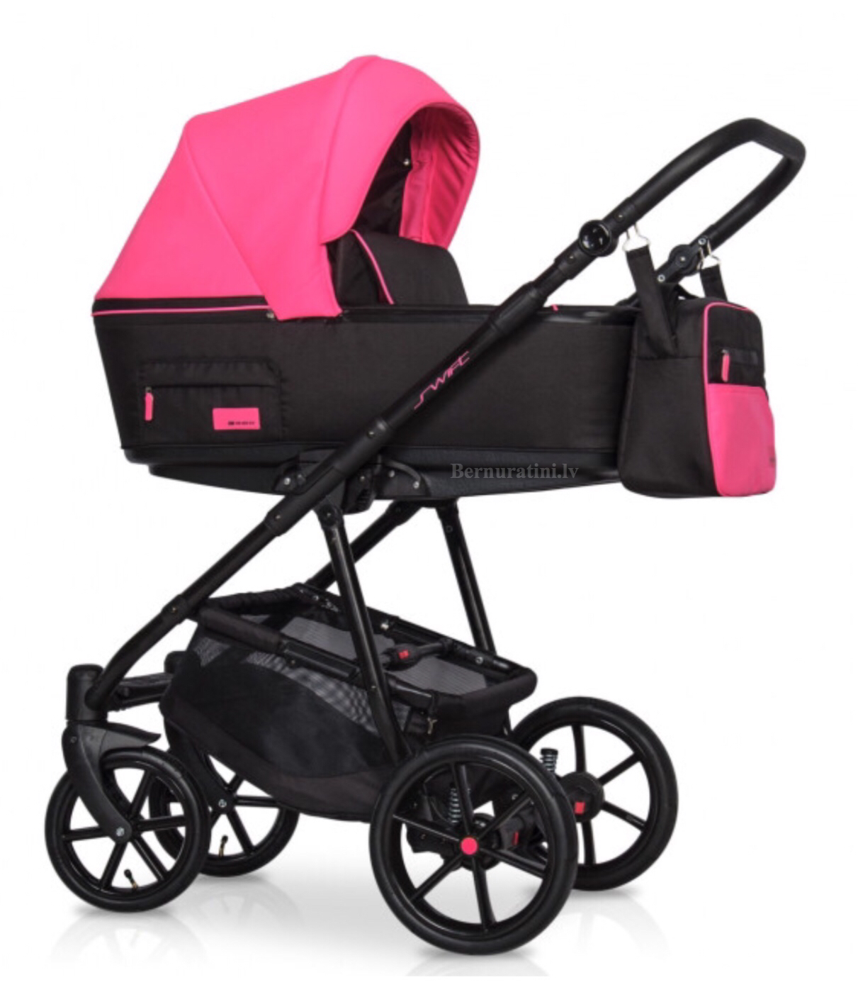 Riki Swift Neon 22 Electric pink bērnu rati 3-1