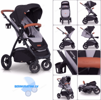 EasyGo Optimo Air Denim Pastaigu rati 